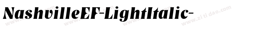 NashvilleEF-LightItalic字体转换