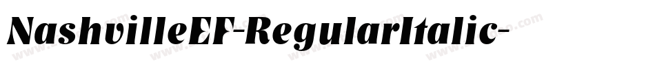 NashvilleEF-RegularItalic字体转换