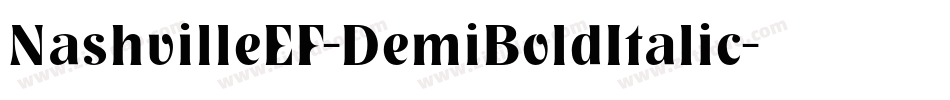 NashvilleEF-DemiBoldItalic字体转换