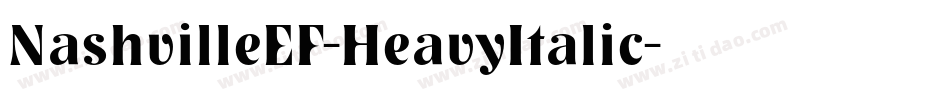 NashvilleEF-HeavyItalic字体转换