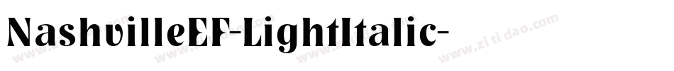 NashvilleEF-LightItalic字体转换