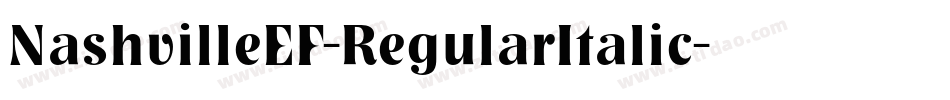 NashvilleEF-RegularItalic字体转换