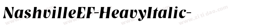 NashvilleEF-HeavyItalic字体转换
