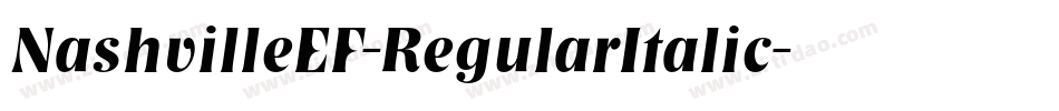 NashvilleEF-RegularItalic字体转换