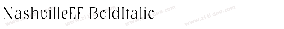 NashvilleEF-BoldItalic字体转换