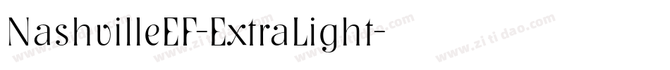 NashvilleEF-ExtraLight字体转换