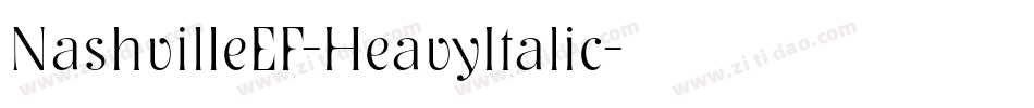 NashvilleEF-HeavyItalic字体转换