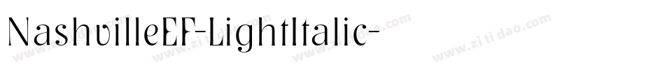 NashvilleEF-LightItalic字体转换