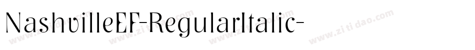 NashvilleEF-RegularItalic字体转换