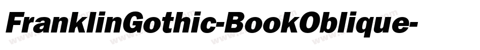 FranklinGothic-BookOblique字体转换