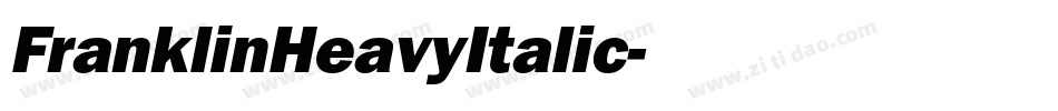 FranklinHeavyItalic字体转换