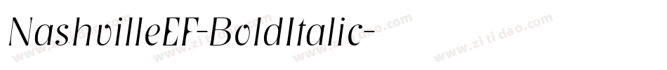 NashvilleEF-BoldItalic字体转换