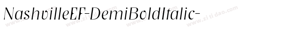 NashvilleEF-DemiBoldItalic字体转换