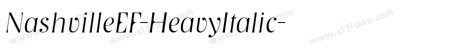 NashvilleEF-HeavyItalic字体转换