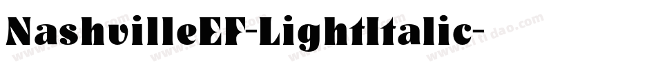 NashvilleEF-LightItalic字体转换