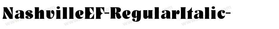 NashvilleEF-RegularItalic字体转换