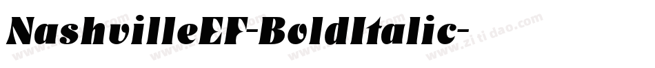 NashvilleEF-BoldItalic字体转换