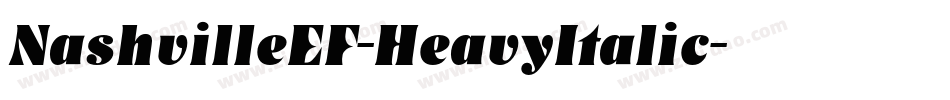 NashvilleEF-HeavyItalic字体转换