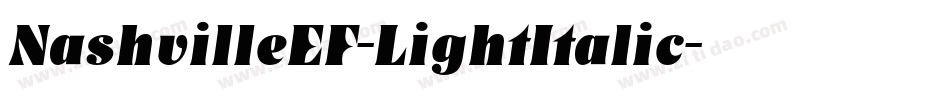 NashvilleEF-LightItalic字体转换