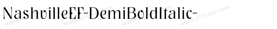 NashvilleEF-DemiBoldItalic字体转换