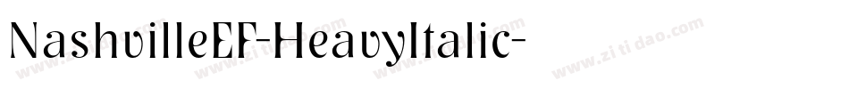 NashvilleEF-HeavyItalic字体转换
