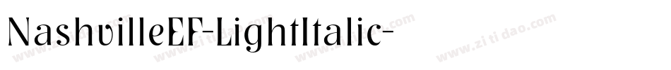 NashvilleEF-LightItalic字体转换