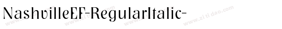 NashvilleEF-RegularItalic字体转换