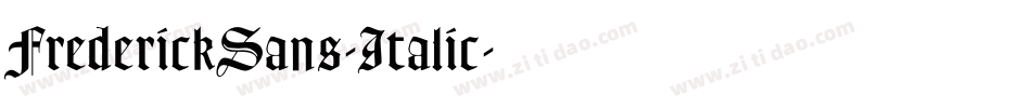 FrederickSans-Italic字体转换