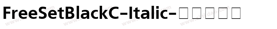 FreeSetBlackC-Italic字体转换
