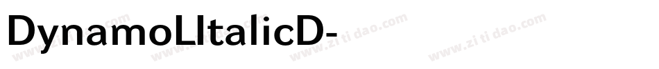 DynamoLItalicD字体转换