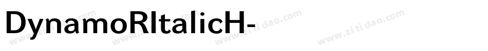 DynamoRItalicH字体转换