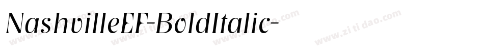NashvilleEF-BoldItalic字体转换
