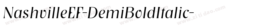 NashvilleEF-DemiBoldItalic字体转换