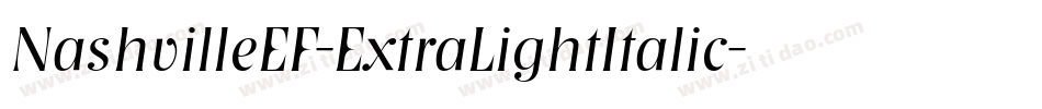 NashvilleEF-ExtraLightItalic字体转换