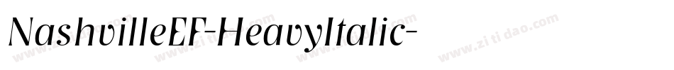 NashvilleEF-HeavyItalic字体转换