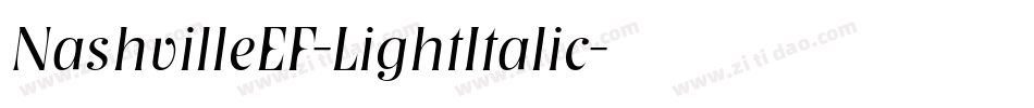 NashvilleEF-LightItalic字体转换