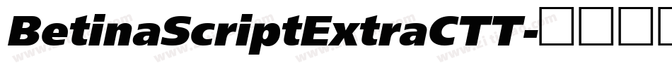 BetinaScriptExtraCTT字体转换