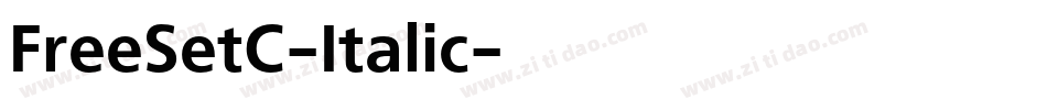 FreeSetC-Italic字体转换