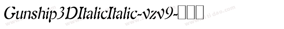 Gunship3DItalicItalic-vzv9字体转换
