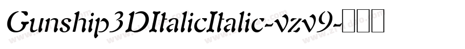 Gunship3DItalicItalic-vzv9字体转换