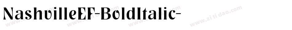 NashvilleEF-BoldItalic字体转换