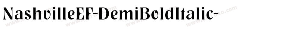 NashvilleEF-DemiBoldItalic字体转换