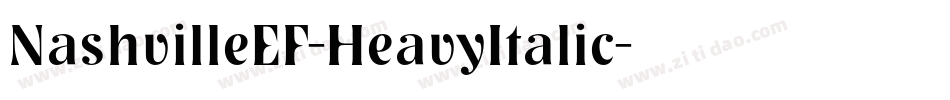 NashvilleEF-HeavyItalic字体转换