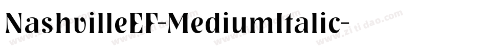 NashvilleEF-MediumItalic字体转换