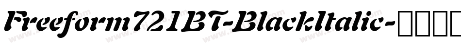 Freeform721BT-BlackItalic字体转换