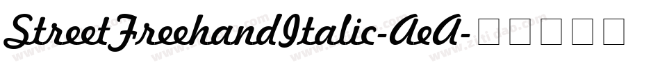 StreetFreehandItalic-AeA字体转换