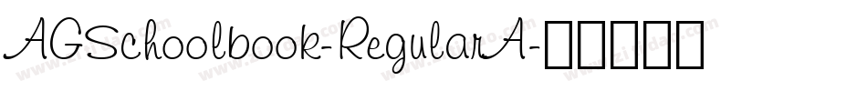 AGSchoolbook-RegularA字体转换