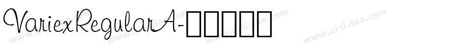 VariexRegularA字体转换