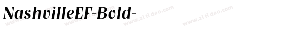 NashvilleEF-Bold字体转换