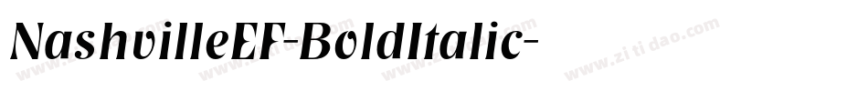 NashvilleEF-BoldItalic字体转换